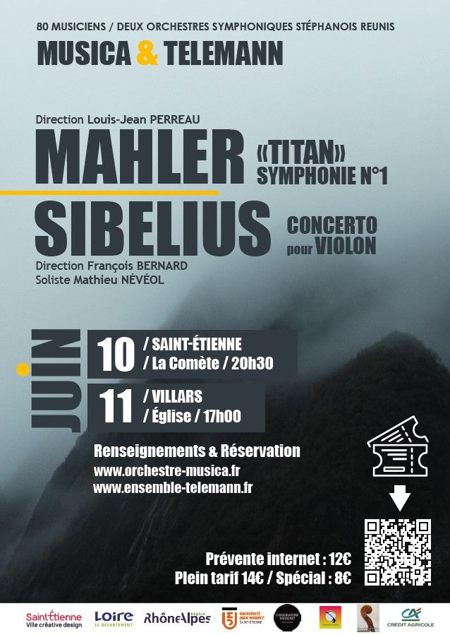 Symphonie n°1 de Mahler  - Concerto pour violon de Sibelius